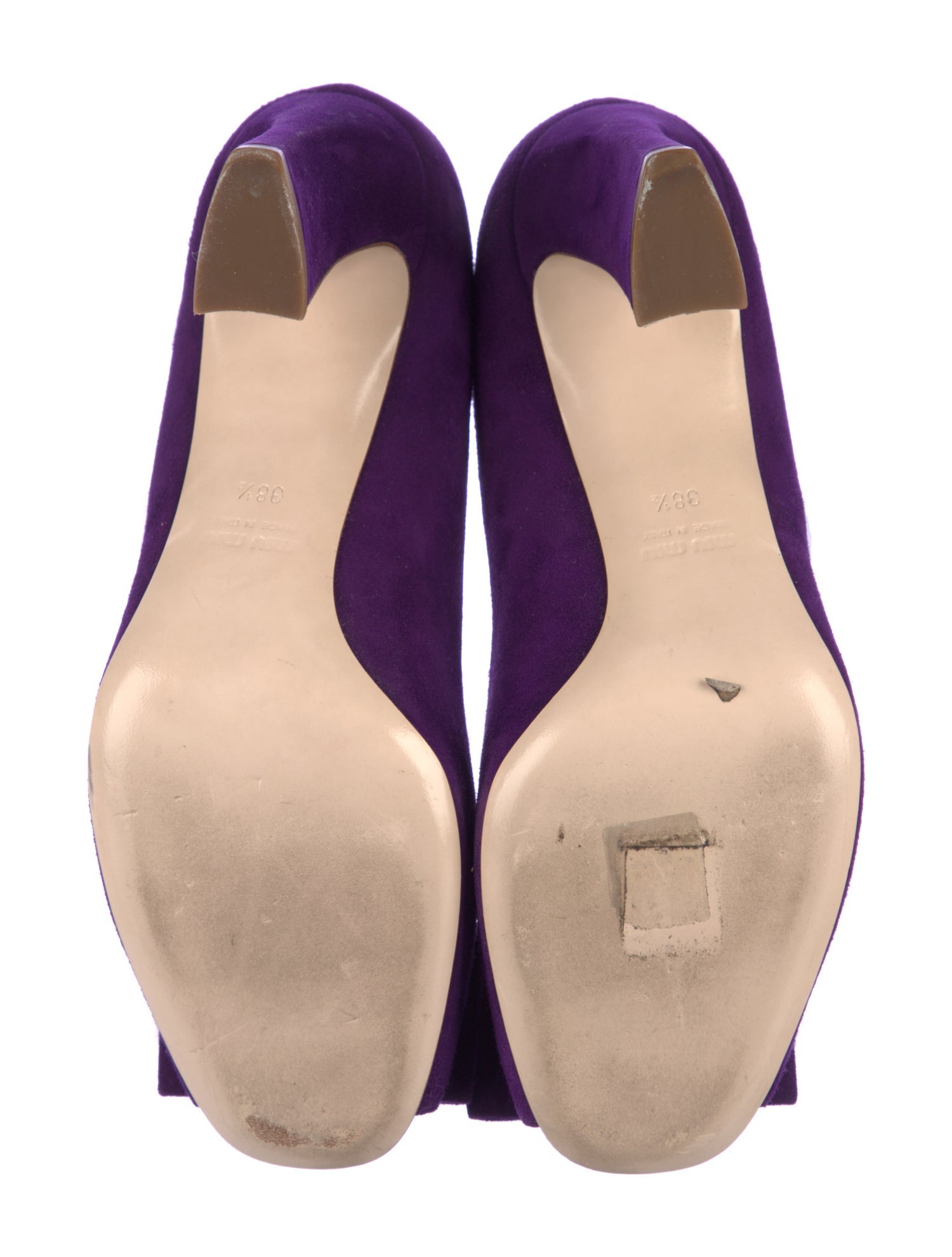 Miu Miu Suede Bow Accents Pumps